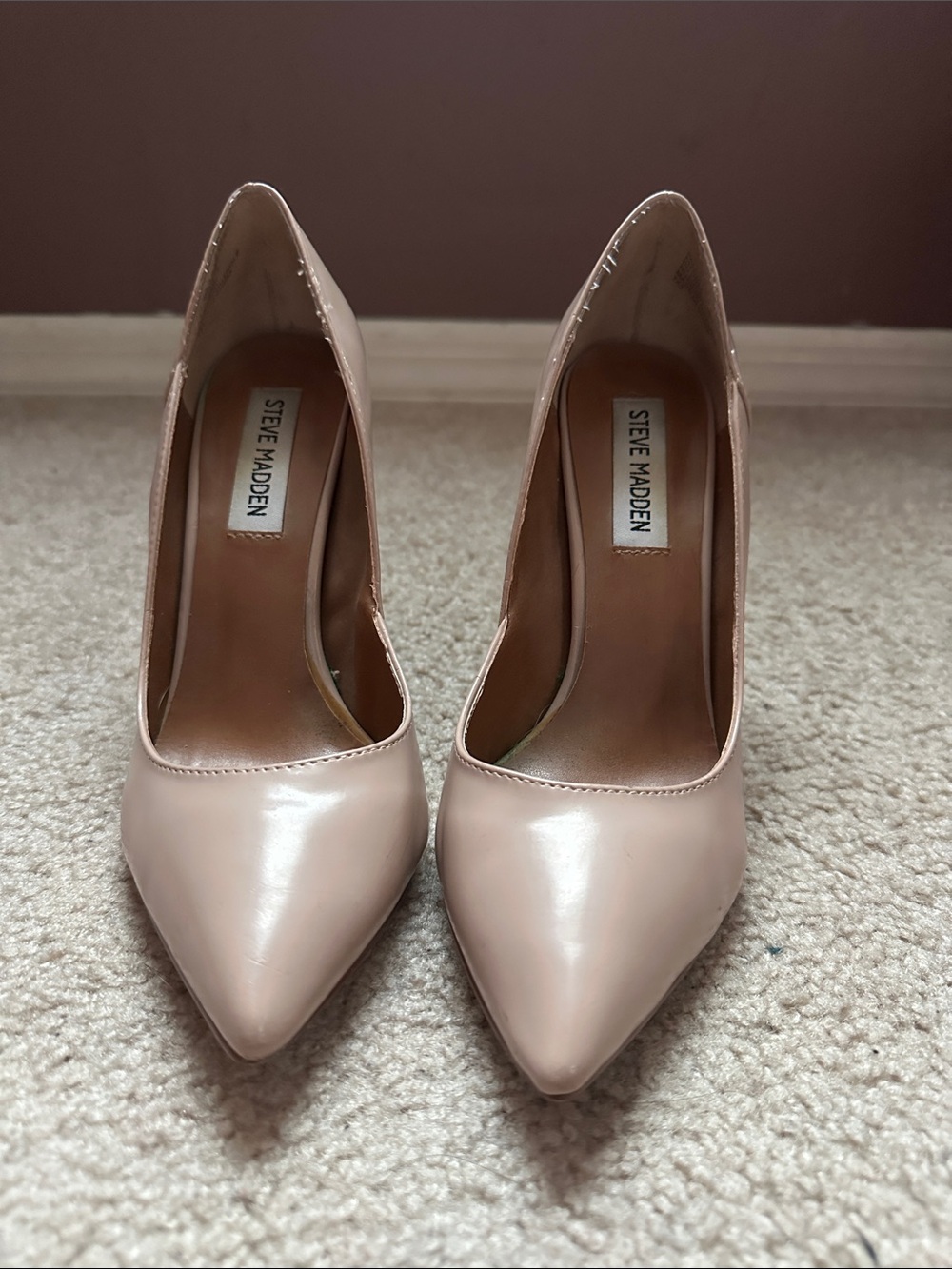 Steve Madden Blush Patent Pointed-Toe Pumps